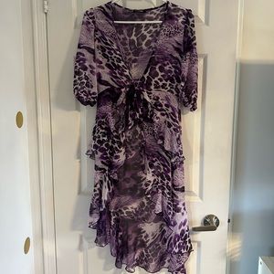 Purple animal print top